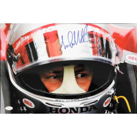 Michael Andretti Indy Car Racer Signed 12x18 Glossy Photo JSA Authenticated
