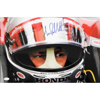 Michael Andretti Indy Car Racer Signed 12x18 Glossy Photo JSA Authenticated