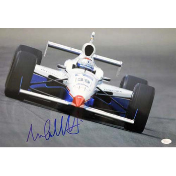 Michael Andretti Indy Car Racer Signed 12x18 Glossy Photo JSA Authenticated