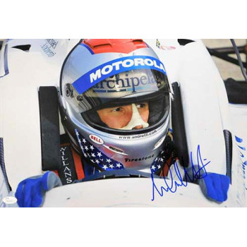 Michael Andretti Indy Car Racer Signed 12x18 Glossy Photo JSA Authenticated