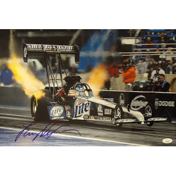 Larry Dixon NHRA Top Fuel dragster Signed 12x18 Glossy Photo JSA Authenticated
