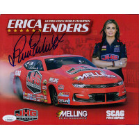 Erica Enders NHRA Driver Signed 8x10 Cardstock Promo Photo JSA Authenticated Erica Enders NHRA Driver Signed 8x10 Cardstock Promo Photo JSA Authenticated