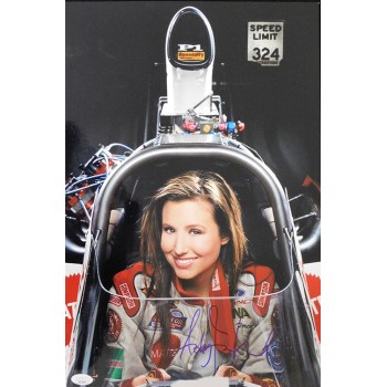 Ashley Force NHRA Driver Signed 12x18 Glossy Photo JSA Authenticated