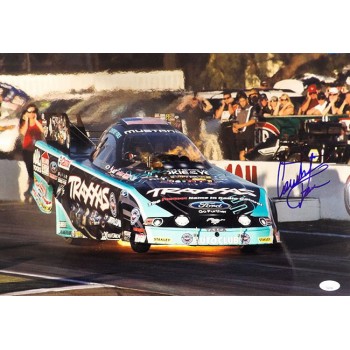 Courtney Force NHRA Driver Signed 12x18 Glossy Photo JSA Authenticated