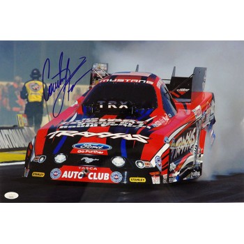 Courtney Force NHRA Driver Signed 12x18 Glossy Photo JSA Authenticated