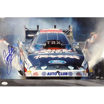 Courtney Force NHRA Driver Signed 12x18 Glossy Photo JSA Authenticated