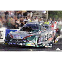 John Force NHRA Driver Signed 12x18 Glossy Photo JSA Authenticated