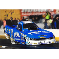 John Force NHRA Driver Signed 12x18 Glossy Photo JSA Authenticated