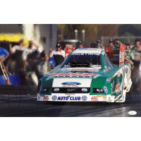 John Force NHRA Driver Signed 12x18 Glossy Photo JSA Authenticated