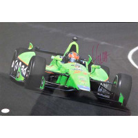 James Hinchcliffe Indy Car Racer Signed 12x18 Glossy Photo JSA Authenticated