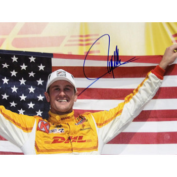 Ryan Hunter-Reay Indy Car Racer Signed 12x18 Glossy Photo JSA Authenticated