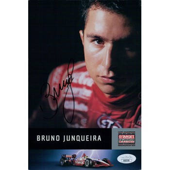 Bruno Junqueira Indy Car Racer Signed 6x9 Cardstock Photo JSA Authenticated Bruno Junqueira Indy Car Racer Signed 6x9 Cardstock Photo JSA Authenticated