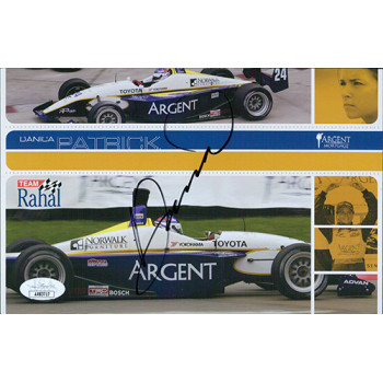 Danica Patrick IndyCar Racer Signed 5.5x8.5 Promo Cardstock Photo JSA Authentic