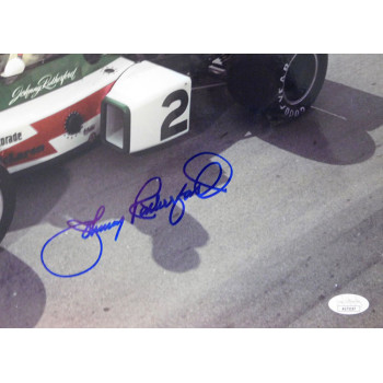 Johnny Rutherford Indy Racer Signed 12x18 Glossy Photo JSA Authenticated