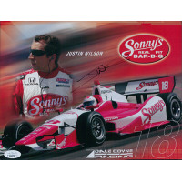 Justin Wilson Indy Car Racer Signed 8.5x11 Cardstock Photo JSA Authenticated Justin Wilson Indy Car Racer Signed 8.5x11 Cardstock Photo JSA Authenticated