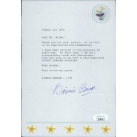 Binnie Barnes Actress Signed 6x9 Request Letter Page JSA Authenticated