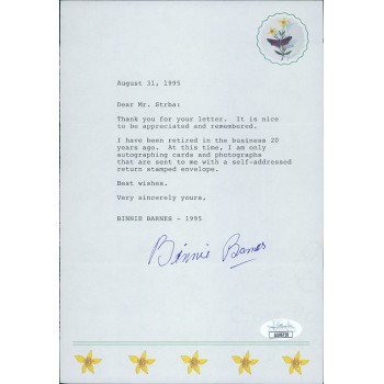 Binnie Barnes Actress Signed 6x9 Request Letter Page JSA Authenticated Binnie Barnes Actress Signed 6x9 Request Letter Page JSA Authenticated