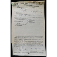 Joan Bennett Actress Signed Typed Never Too Late Contract JSA Authenticated