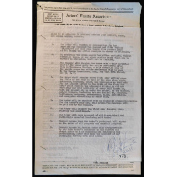 Joan Bennett Actress Signed Typed The Reluctant Debutante Contract JSA Authentic