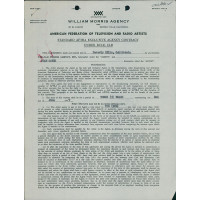 Joan Davis Actress Signed Typed William Morris Agency Contract JSA Authenticated Joan Davis Actress Signed Typed William Morris Agency Contract JSA Authenticated