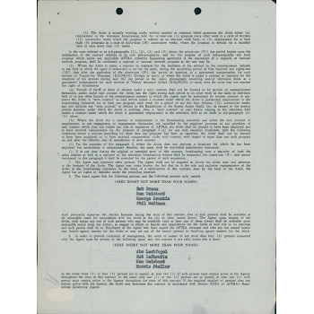 Joan Davis Actress Signed Typed William Morris Agency Contract JSA Authenticated