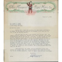 Father Edward J. Flanagan Signed 8x9.25 Typed Reply Letter JSA Authenticated