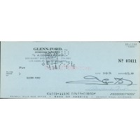 Glenn Ford Actor Signed Cancelled Check JSA Authenticated