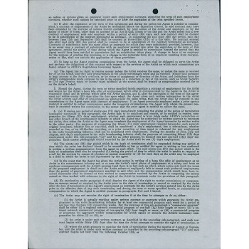 Glenn Ford Actor Signed Typed William Morris Agency Contract JSA Authenticated