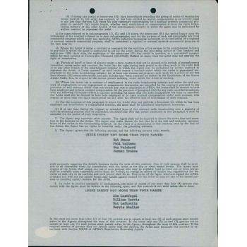 Glenn Ford Actor Signed Typed William Morris Agency Contract JSA Authenticated