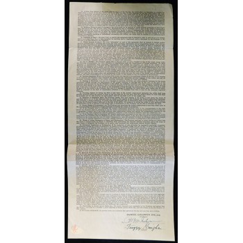 Fuzzy Knight Signed Typed Contract For Lady And The Cowboy JSA Authenticated