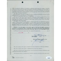 Otto Kruger Actor Signed Typed William Morris Agency Contract JSA Authenticated Otto Kruger Actor Signed Typed William Morris Agency Contract JSA Authenticated