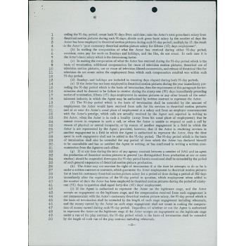 Otto Kruger Actor Signed Typed William Morris Agency Contract JSA Authenticated