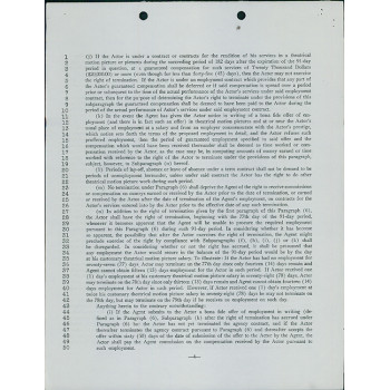 Otto Kruger Actor Signed Typed William Morris Agency Contract JSA Authenticated