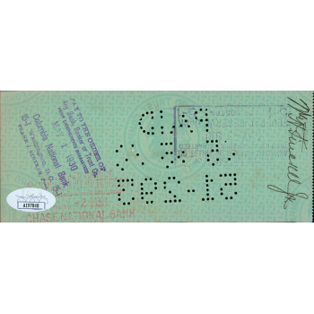 Simon Lake Submarine Inventor Signed Cancelled Check JSA Authenticated