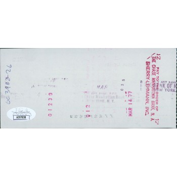 Carol Lynley Actress Signed Cancelled Check JSA Authenticated