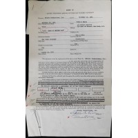 Fredric March Actor Signed Typed Contract Saga Of Western Man JSA Authenticated