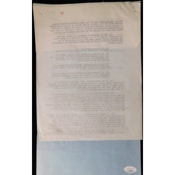 Fredric March Actor Signed Typed Contract Saga Of Western Man JSA Authenticated