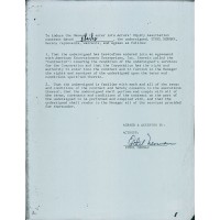 Ethel Merman Actress Signed Typed American Entertainment Contract JSA Authentic