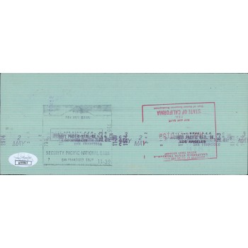 Elizabeth Montgomery Actress Signed Cancelled Check JSA Authenticated