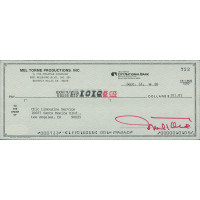 Mel Torme Actor Singer Signed Cancelled Check JSA Authenticated Mel Torme Actor Singer Signed Cancelled Check JSA Authenticated