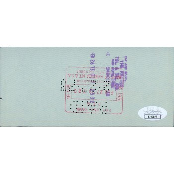 Chill Wills Actor Singer Signed Cancelled Check JSA Authenticated