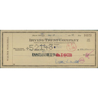 Walter Winchell Journalist Newsman Signed Cancelled Check JSA Authenticated Walter Winchell Journalist Newsman Signed Cancelled Check JSA Authenticated