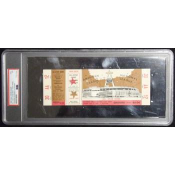 All-Star Major League Baseball Game 1967 Full Ticket Anaheim Stadium PSA 7 NM
