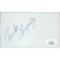 Pancho Gonzalez Tennis Star Signed 3x5 Index Card JSA Authenticated Pancho Gonzalez Tennis Star Signed 3x5 Index Card JSA Authenticated