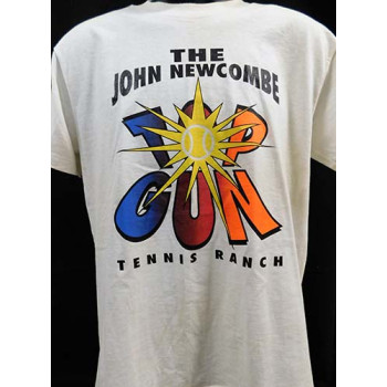 John Newcombe Tennis Signed Top Gun Tennis Ranch T-Shirt JSA Authenticated