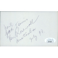 Ken Rosewall Tennis Star Signed 3x5 Index Card JSA Authenticated Ken Rosewall Tennis Star Signed 3x5 Index Card JSA Authenticated