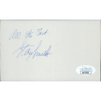 Stan Smith Tennis Star Signed 3x5 Index Card JSA Authenticated Stan Smith Tennis Star Signed 3x5 Index Card JSA Authenticated