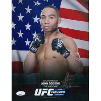 John Dodson UFC MMA Fighter Signed 8.5x11 Cardstock Photo JSA Authenticated John Dodson UFC MMA Fighter Signed 8.5x11 Cardstock Photo JSA Authenticated