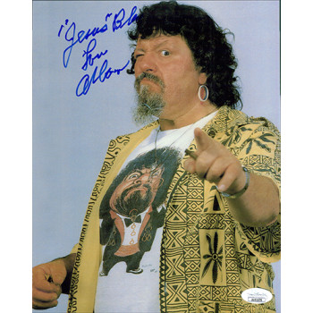 Capt. Lou Albano Signed WWF/WWE Wrestling 8x10 Glossy Photo JSA Authenticated