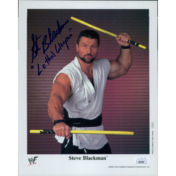 Steve Blackman WWF WWE Signed 8x10 Cardstock Promo Photo JSA Authenticated Steve Blackman WWF WWE Signed 8x10 Cardstock Promo Photo JSA Authenticated